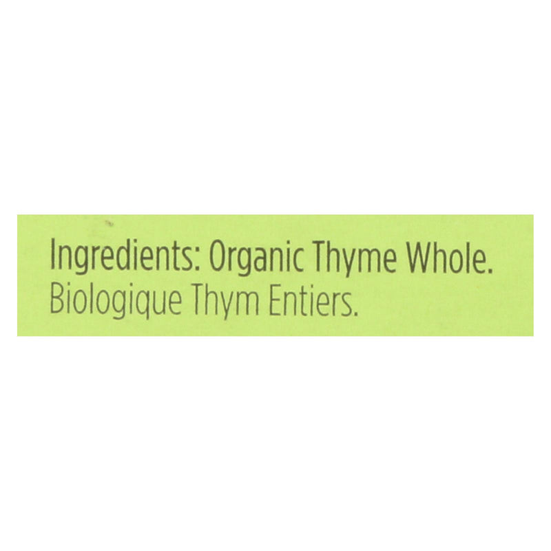 Organic Thyme by Spicely Organics | Case of 6 | 0.1 Oz. Each - Cozy Farm 