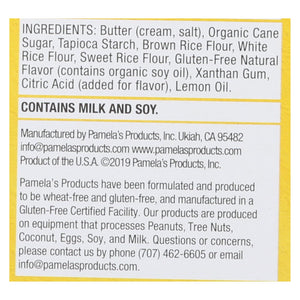 Pamela's Products Gluten-Free Lemon Shortbread Cookies (Pack of 6 - 6.25 Oz.) - Cozy Farm 