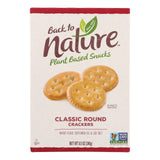 Back To Nature Classic Round Safflower Oil & Sea Salt Crackers, 8.5 Oz. (Pack of 6) - Cozy Farm 