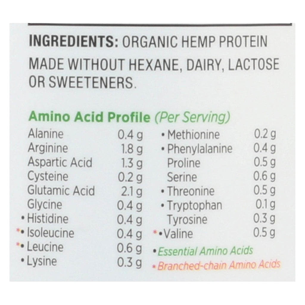 Nutiva Organic Hemp Protein Hi-Fiber, 16 Oz. - Cozy Farm 