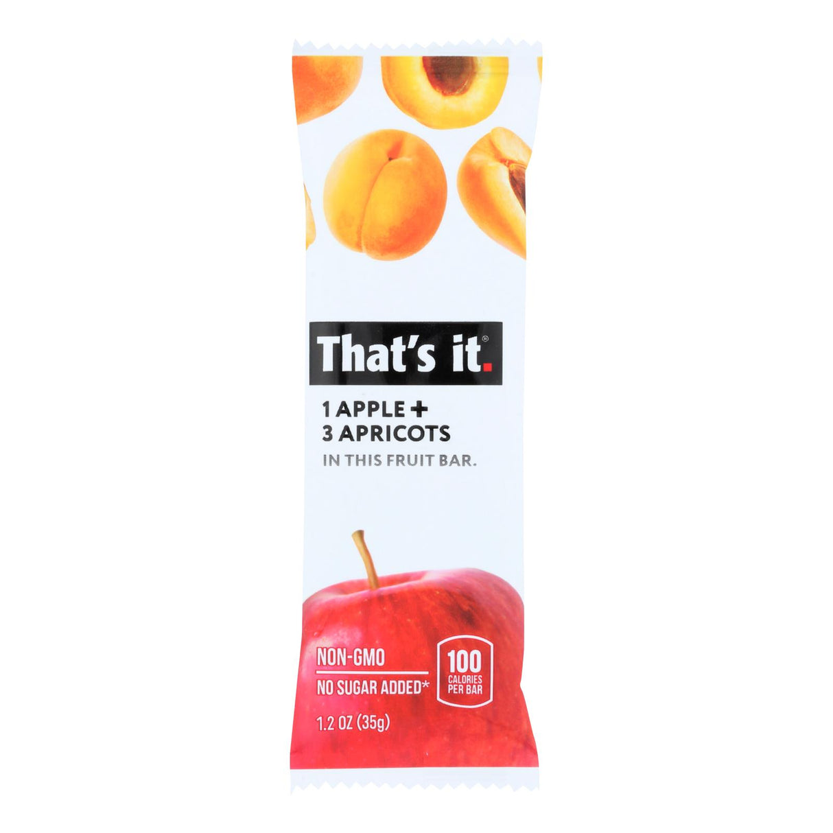 That's It Fruit Bar - Apple & Apricot - Case of 12 - 1.2 oz - Cozy Farm 