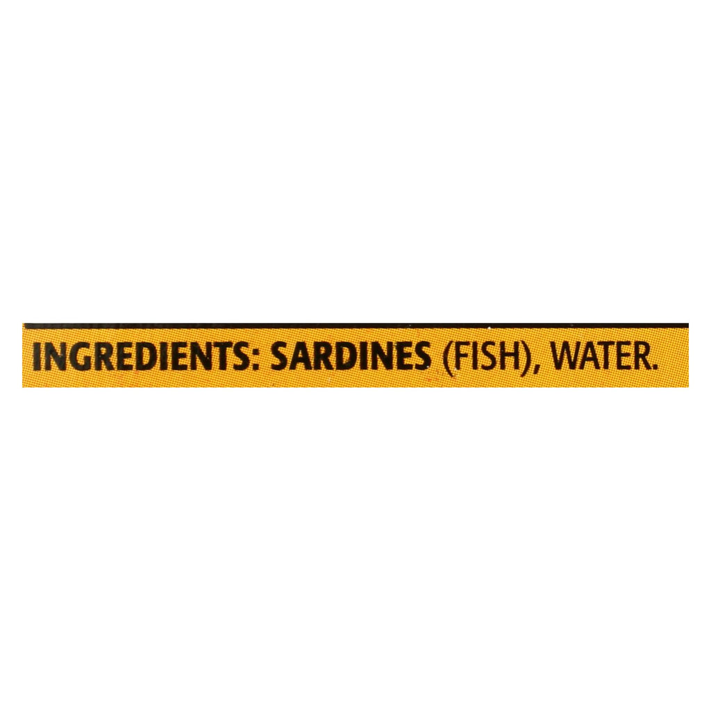 Season Brand Sardines In Water  - No Salt Added - Case Of 12 - 4.375 Oz. - Cozy Farm 
