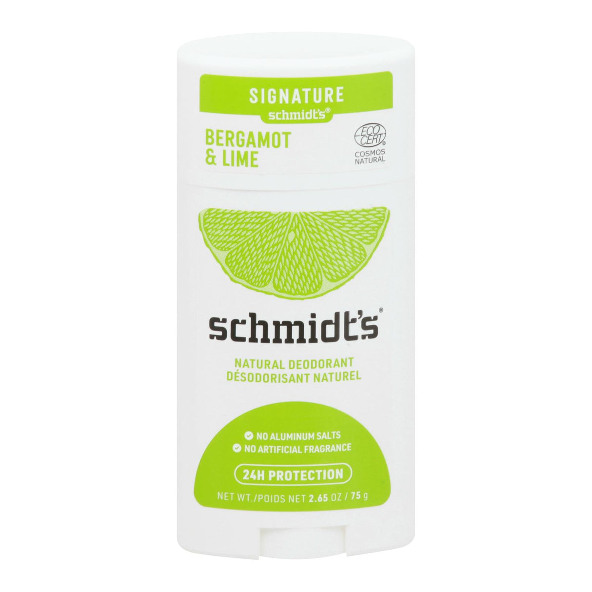 Schmidt's Deodorant Bergamot & Lime Stick - 2.65 Oz - Cozy Farm 