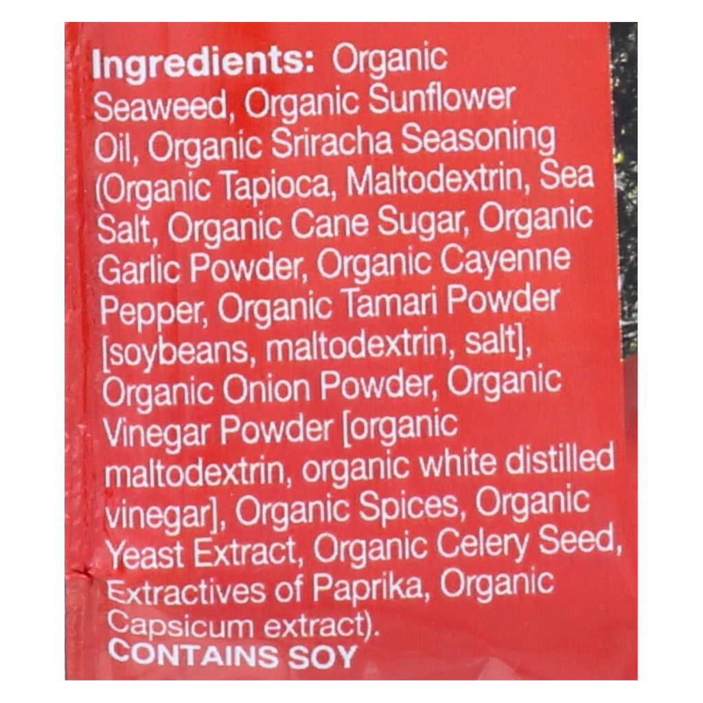 Ocean's Halo Seaweed, Sriracha Snack  - Case Of 12 - .14 Oz - Cozy Farm 
