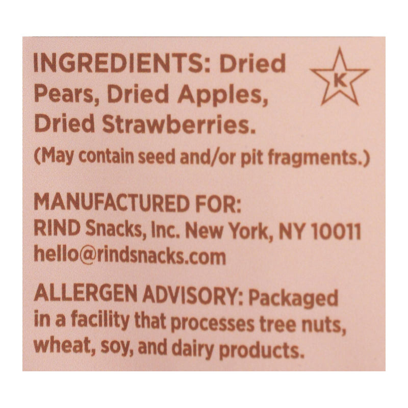 Rind Snacks - Drd Fruit Blend Straw-peary - 3 Oz. (Pack of 12) - Cozy Farm 