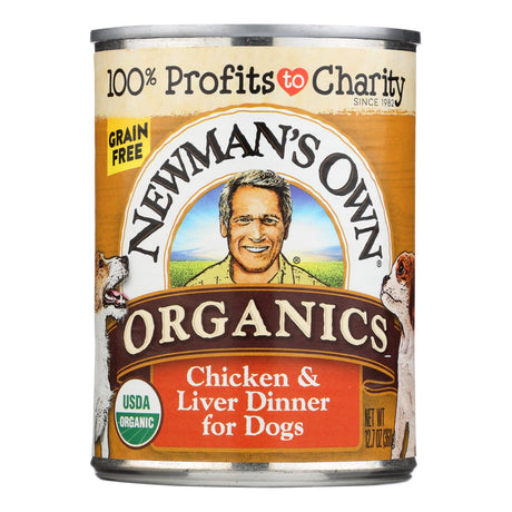 Newman's Own Organics Chicken & Liver Dog Food - 12.7 Oz (Pack of 12) - Cozy Farm 