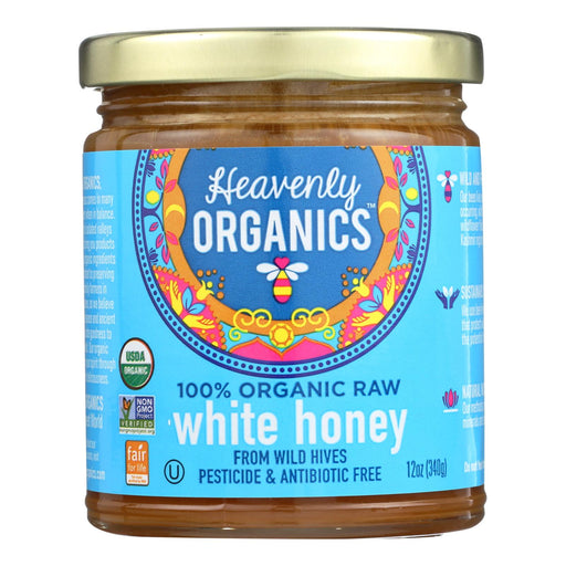 Heavenly Organics Organic Honey - White Raw - 12 Oz. (Case of 6) - Cozy Farm 