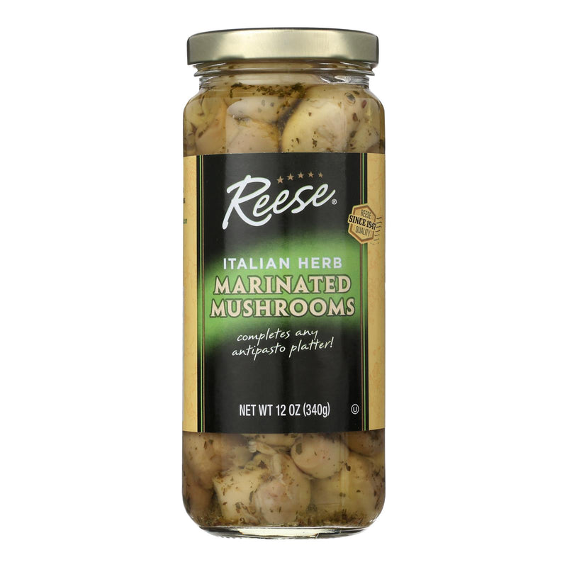 Reese Marinated Mushrooms - Case of 6 - 12 Oz (Pack of 6) - Cozy Farm 