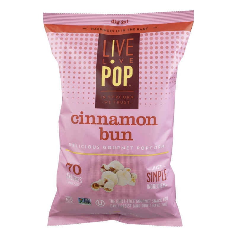 Live Love Pop (Pack of 12) 5.2 Oz Popcorn Cinnamon Bun - Cozy Farm 