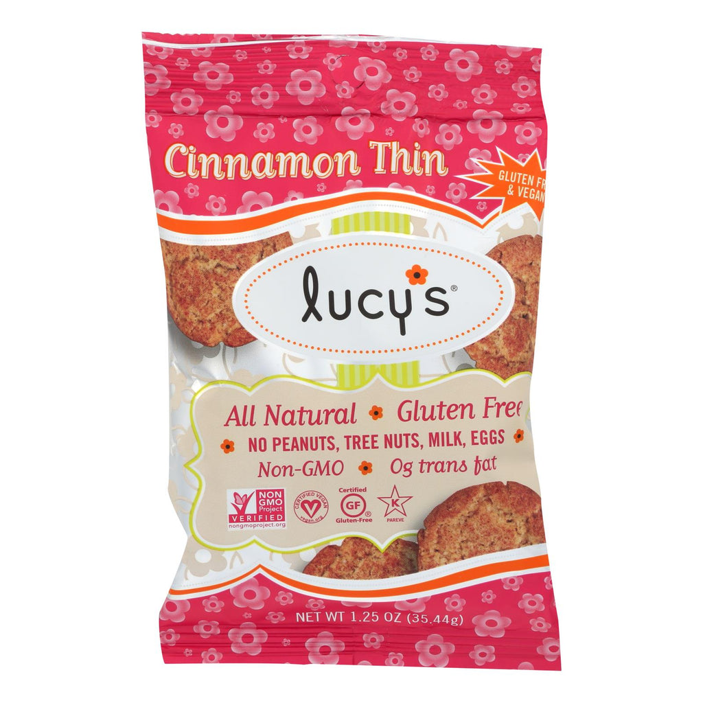 Lucy&rsquo;s Grab N&rsquo; Go Packs, Cinnamon Thin  - Case Of 24 - 1.25 Oz - Cozy Farm 