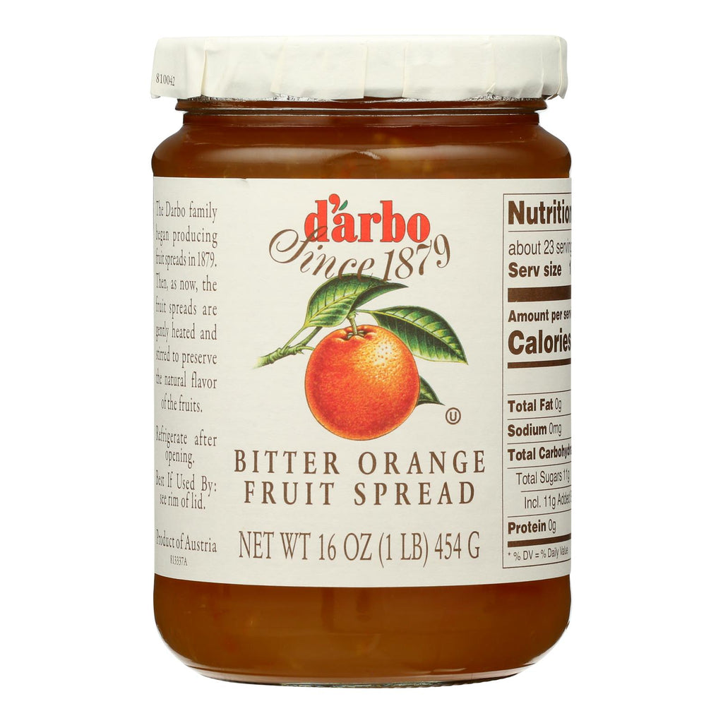 Jars  (Pack of 6) D'arbo Fruit Spread, Bitter Orange - 16 Oz Jars - Cozy Farm 
