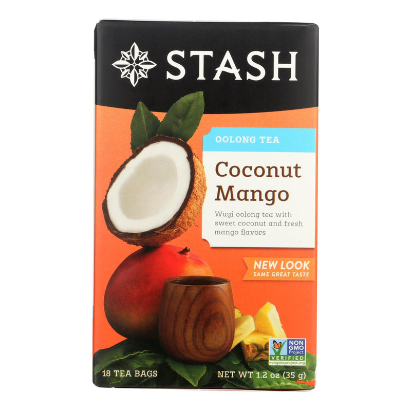 Stash Tea Oolong Tea - Coconut Mango - Case Of 6 - 18 Bags - Cozy Farm 