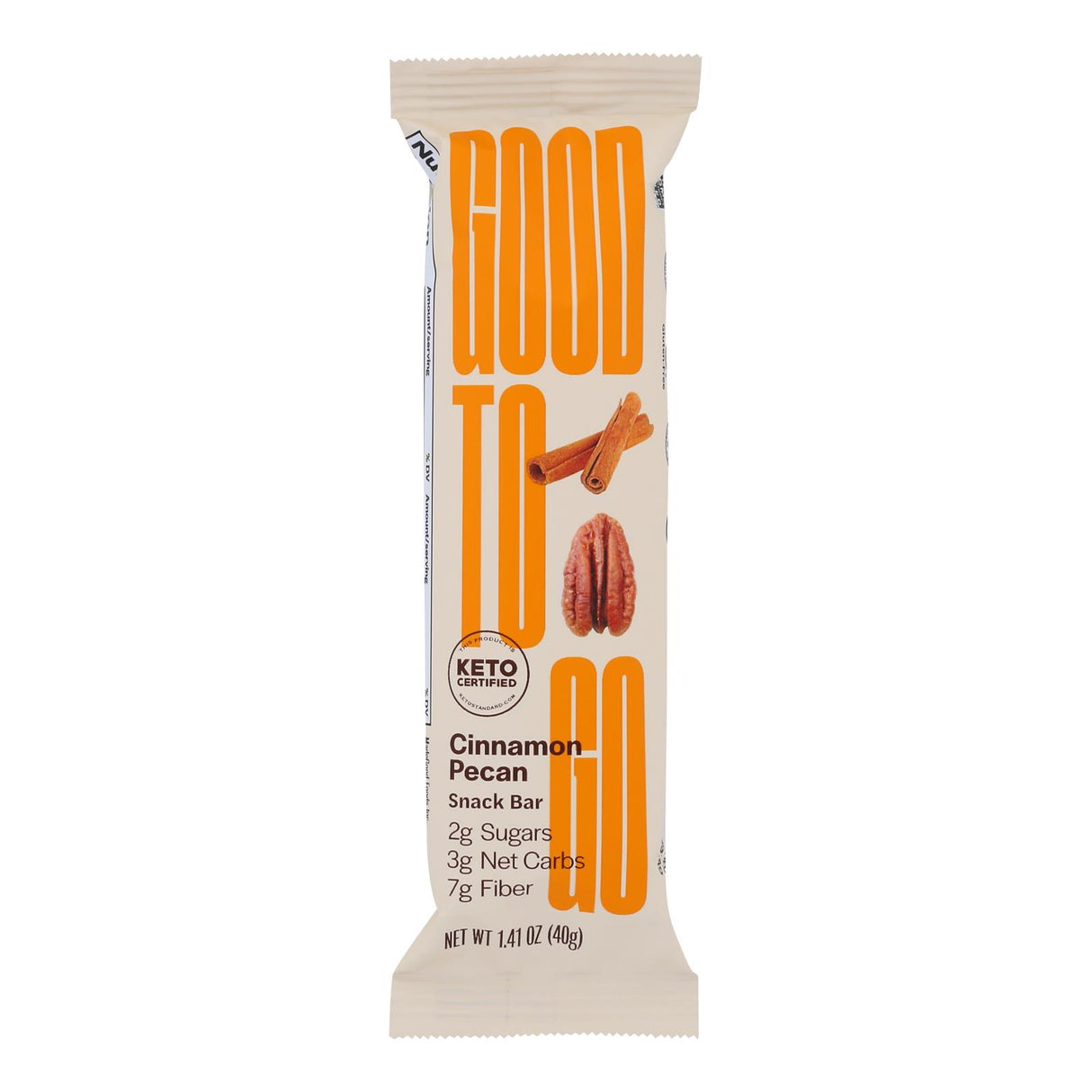 Good To Go Keto Snack Bar (Pack of 9) Cinnamon Pcn - 1.41 Oz - Cozy Farm 