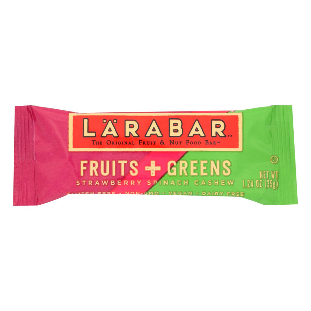 Larabar Fruit And Green Bar - Strawberry Spinach Cashew - Case Of 15 - 1.24 Oz - Cozy Farm 