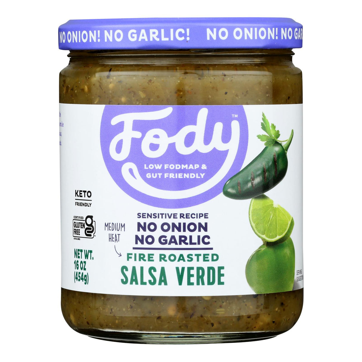 Fody Food Company - Salsa Verde Fire Roasted - Case Of 6-16 Oz - Cozy Farm 