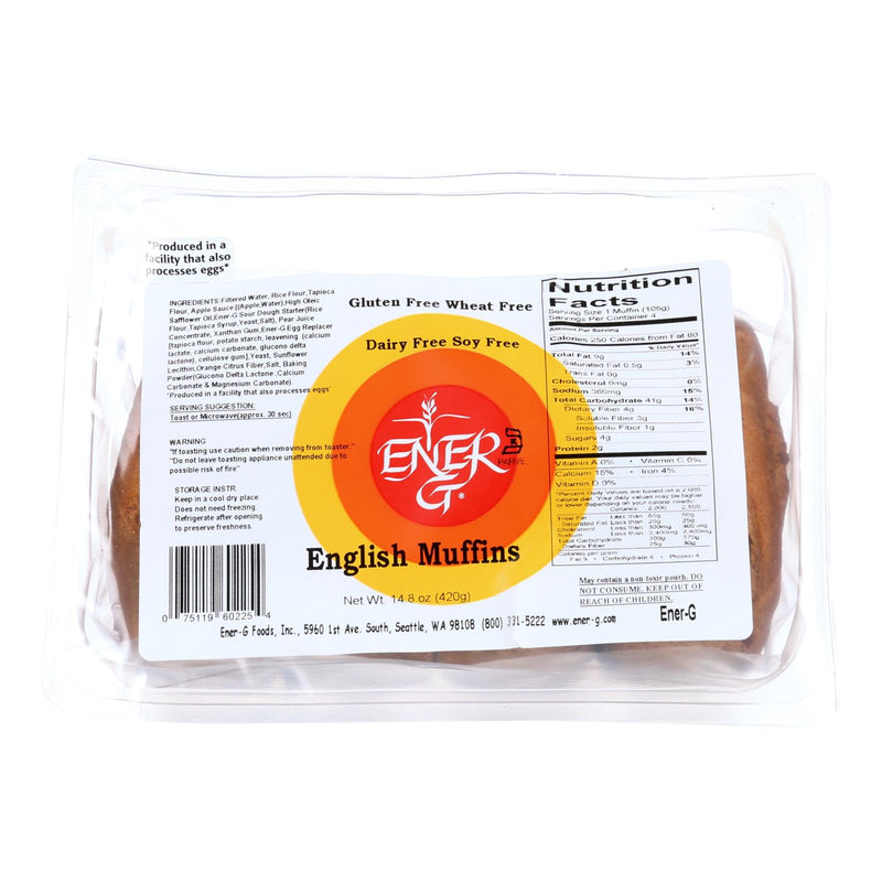 Ener-G Foods English Muffins, 14.8 Oz, Case of 6 - Cozy Farm 
