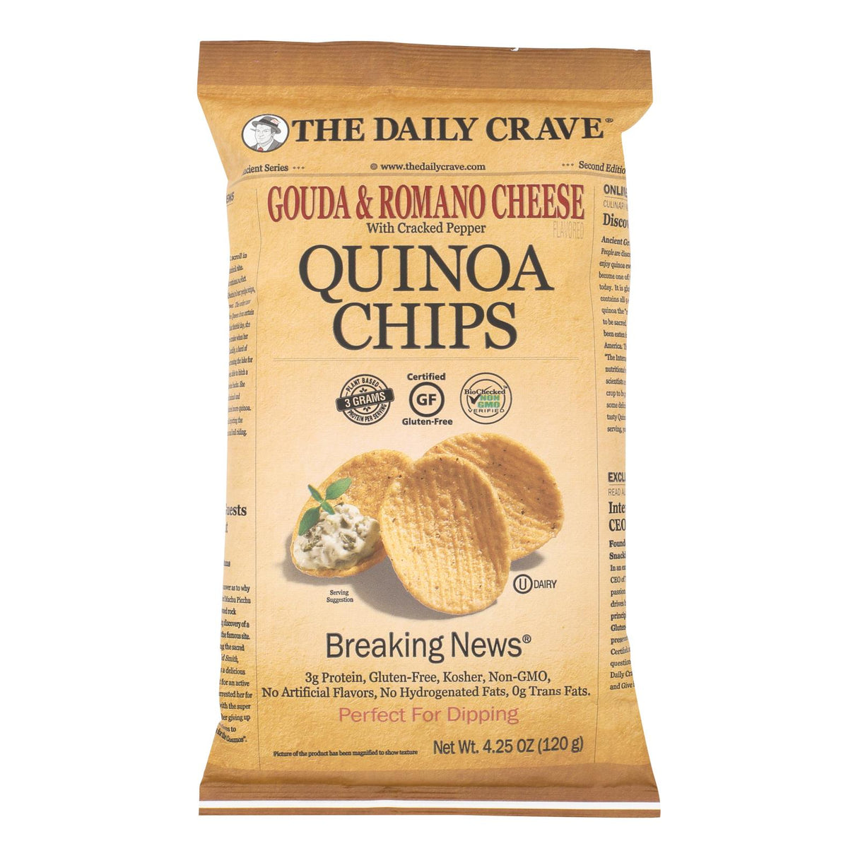 Daily Crave Gouda Rumen Pepr Quin Chips (8-Pack) - 4.25 Oz - Cozy Farm 