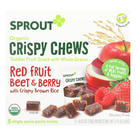 Sprout Foods Inc - Crispy Chew Beet & Berry (Pack of 10) 3.15 Oz - Cozy Farm 