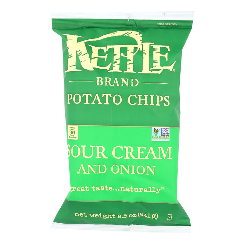 Kettle Brand Potato Chips (Pack of 12) - Sour Cream and Onion Flavor - 8.5 Oz - Cozy Farm 