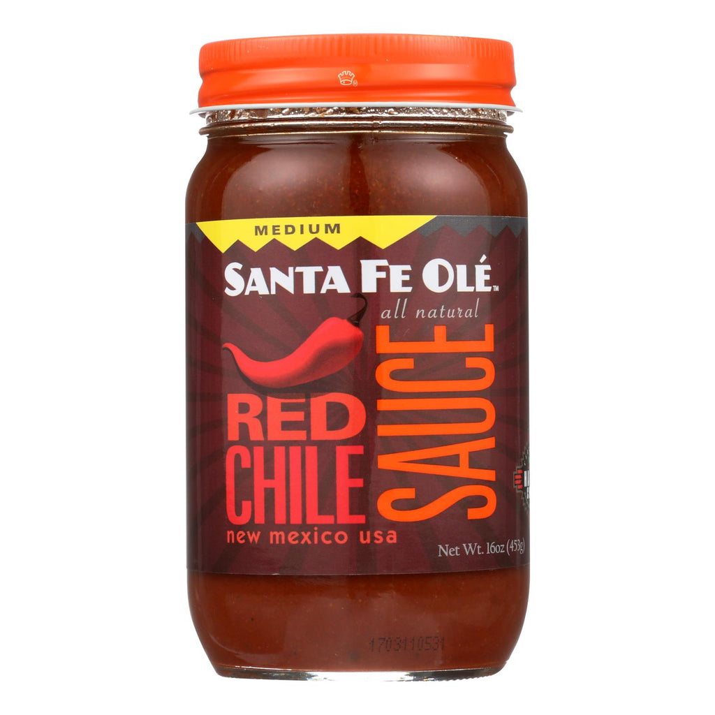 Santa Fe Ole Medium Red Chile Sauce  - Case Of 6 - 16 Oz - Cozy Farm 