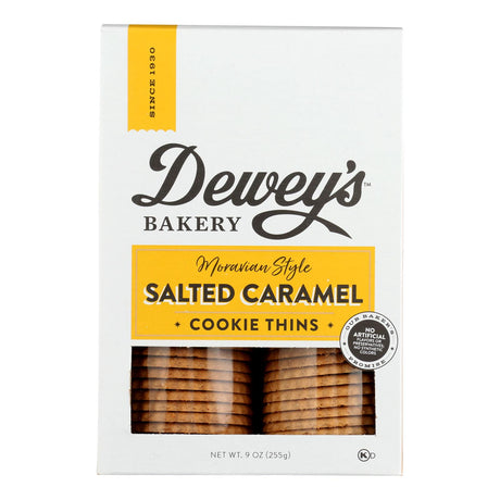 Dewey's Bakery Cookies Thins Salted Caramel, 6-Pack, 9 Oz - Cozy Farm 