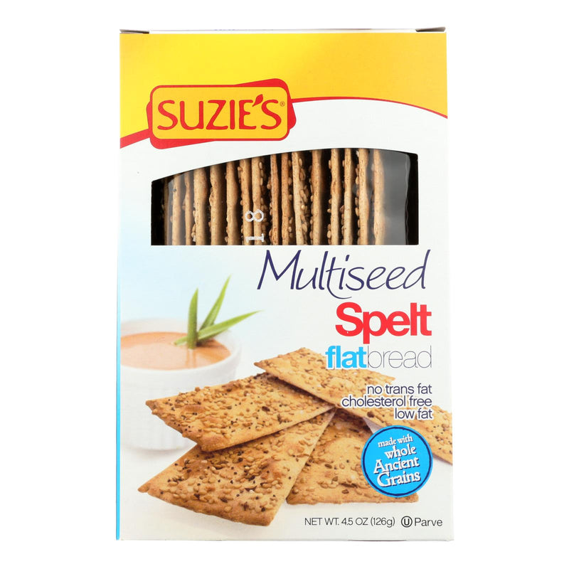 Suzie's Spelt Flat Bread (Pack of 12) - Multiseed - 4.5 Oz. - Cozy Farm 