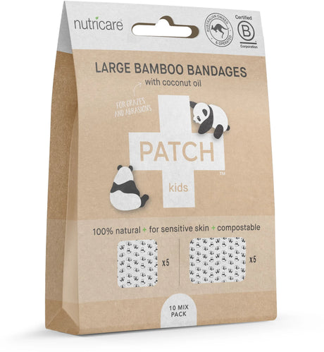 PatchK id Friendly Coconut Bamboo Bandages, 5-Pack of 10 Count - Cozy Farm 