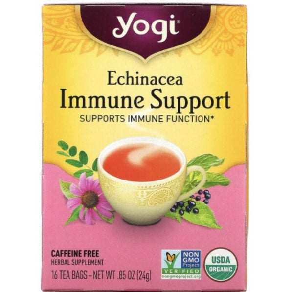 Yogi Tea Lemon Balm Immune Support - 6 Packets of 16 Tea Bags - Cozy Farm 