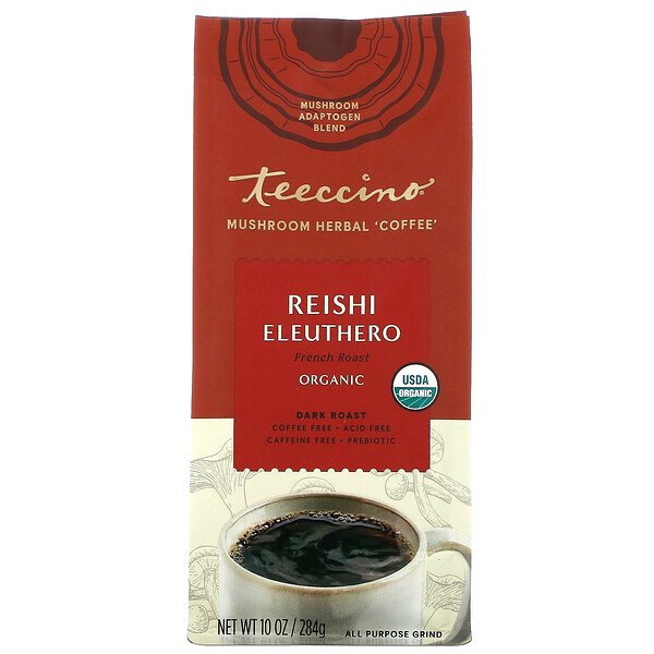 Teeccino - Mush Cof Reishi Elthé (Pack of 6-10 Oz) - Cozy Farm 