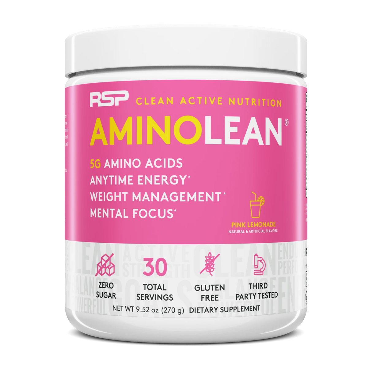RSP Nutrition Aminolean Pink Lemonade - 9.52 Oz - Cozy Farm 