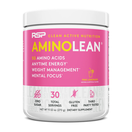 RSP Nutrition Aminolean Pink Lemonade - 9.52 Oz - Cozy Farm 