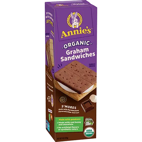 Annie's Homegrown - Grəm Sandwich Smorəs, Satisfying 8 Oz Pack of 6 - Cozy Farm 