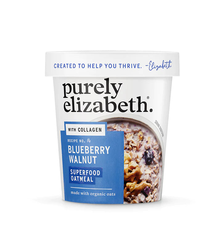 Purely Elizabeth - Oat with Collagen Blueberry Walnut - Pack Of 6-8 Oz - Cozy Farm 