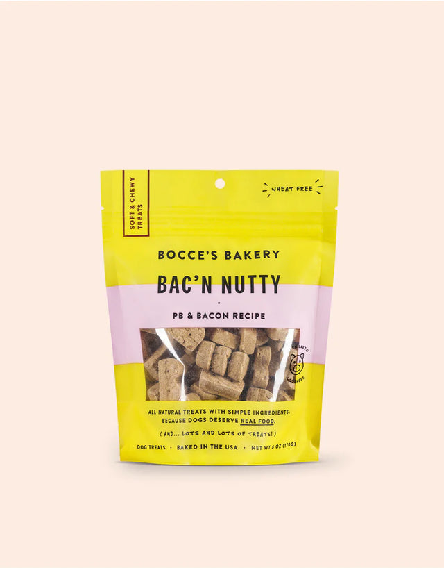 Bocce's Bakery Dog Treat Bac'n Nutty Soft, 12-Pack (6 oz. Each) - Cozy Farm 