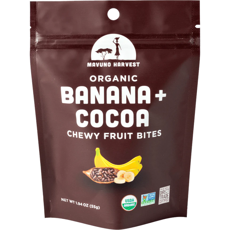 Mavuno Harvest - Frt/Bts Bnna Cocoa (Pack of 8) 1.94 Oz - Cozy Farm 