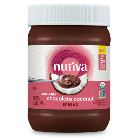 Nutiva Organic Chocolate Coconut Spread (Pack of 6 x 11.5 oz Jars) - Cozy Farm 