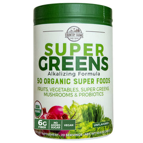 Country Farms Super Greens Powder Unflavored - 10.6 Oz - Cozy Farm 