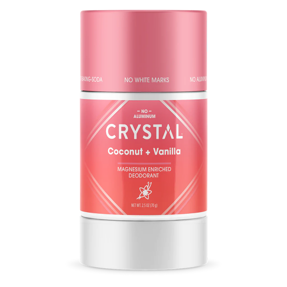 Crystal Deodorant Stick, Magnesium Coconut Vanilla, 2.5 Oz - Cozy Farm 