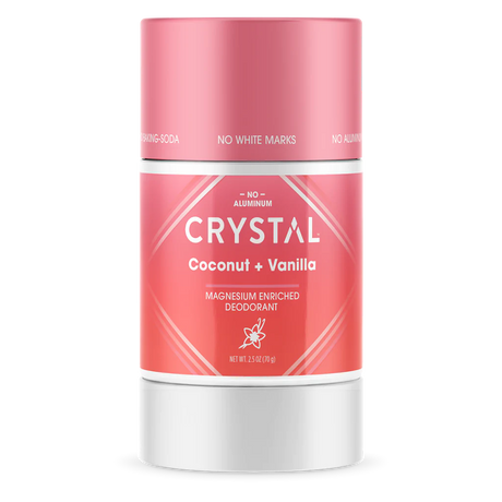 Crystal Deodorant Stick, Magnesium Coconut Vanilla, 2.5 Oz - Cozy Farm 