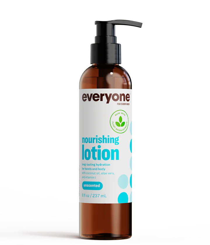 Everyone Lotion Unscented (8 Fl Oz), Nourishing & Fragrance-Free for Sensitive Skin - Cozy Farm 