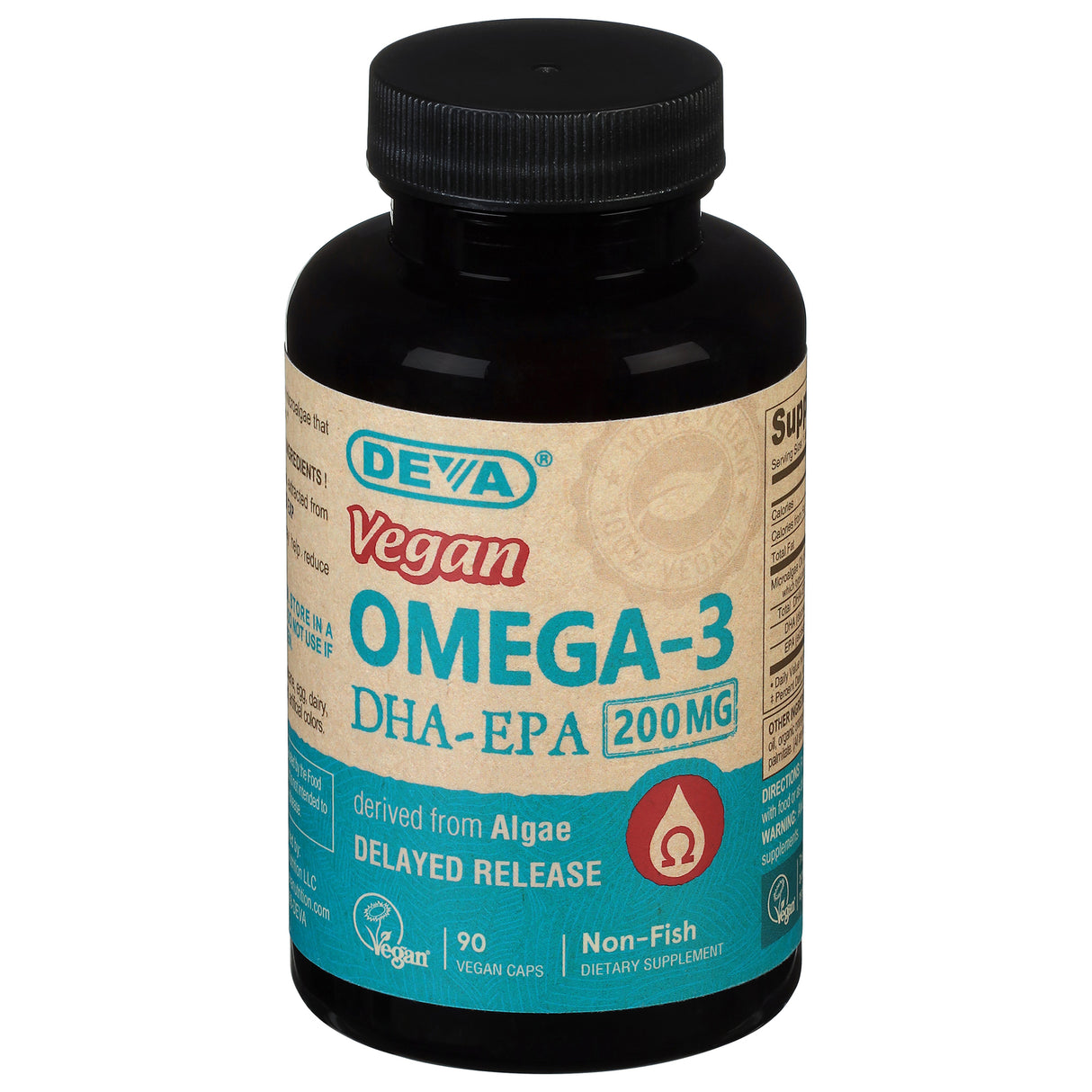 Deva Vegan DHA-EPA Omega-3, 90 Count Vegan Capsules - Cozy Farm 