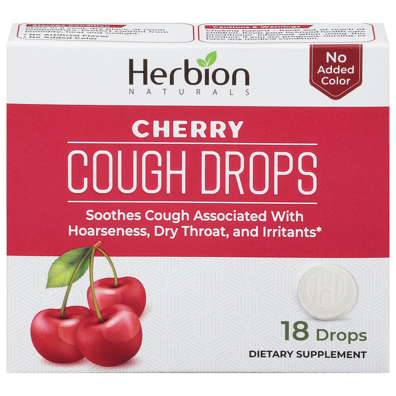 Herbion Naturals Cherry Cough Drops (18 Count) - Cozy Farm 
