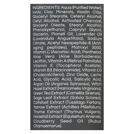 Zion Health Adama Charcoal Face Mask - Refreshing and Purifying - 4 Oz Pack - Cozy Farm 