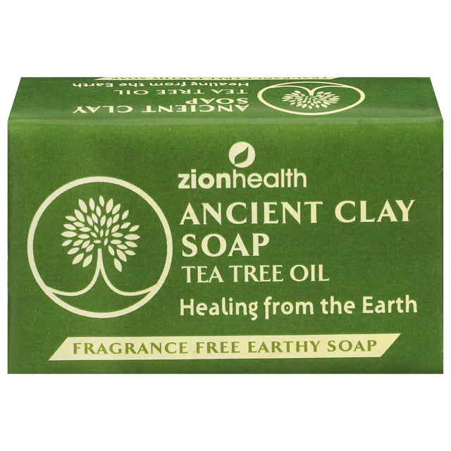 Ancient Clay Soap Tea Tree by Zion Health - 6 Oz Each - Cozy Farm 