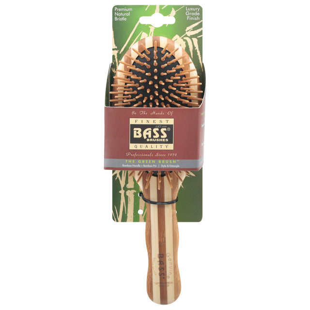 Bass Brushes Wood Bristle Bamboo Hairbrush, Large - Cozy Farm 