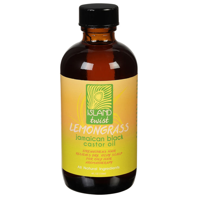 JMc N Island Twist Black Caster Oil with Lemongrass - 4 Fl Oz - Cozy Farm 