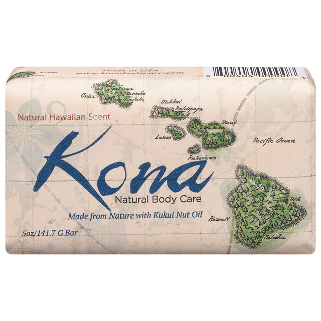 Kona Kukui Nut Oil Bar Soap (1-5 Oz Bar) - Cozy Farm 