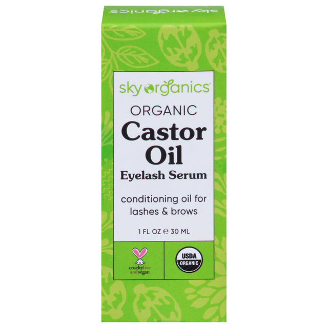 Sky Organics Castor Oil Eyelash Serum - 1 Oz - Cozy Farm 
