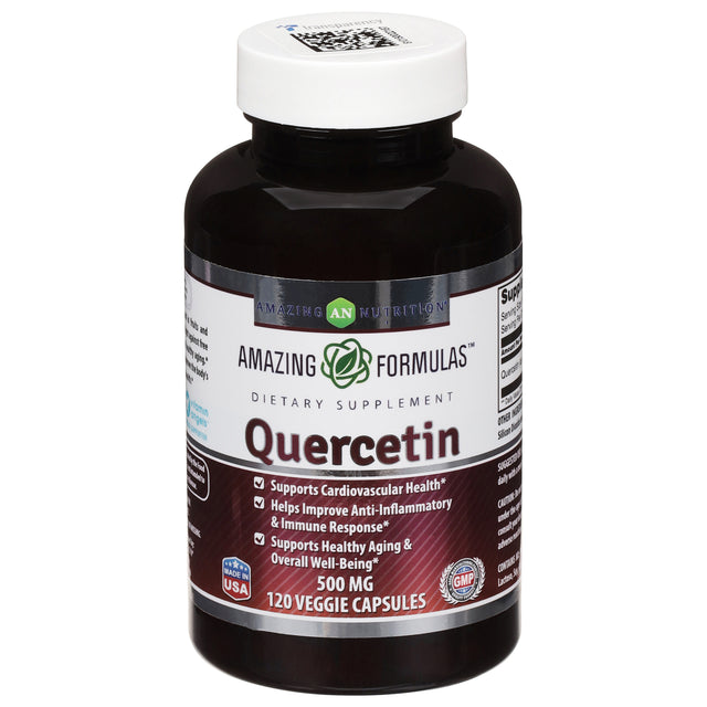 Amazing Formulas High Potency Quercetin 500mg Immune Support  - 120 Capsules - Cozy Farm 