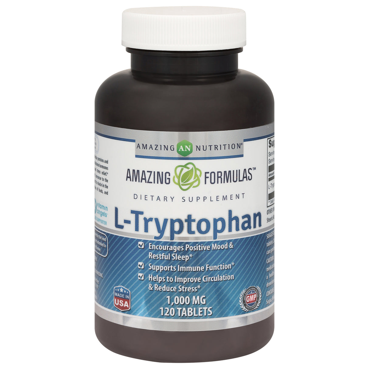 Amazing Formulas L-Tryptophan 1,000 mg Sleep Aid Supplement - 120 Tablets - Cozy Farm 